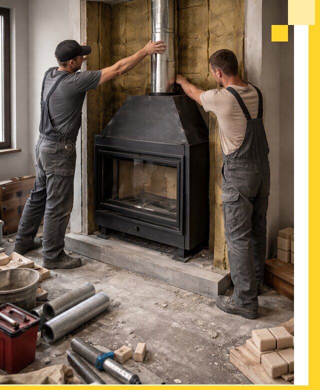 Изготовление и монтаж закрытых каминов в Волгограде под ключ