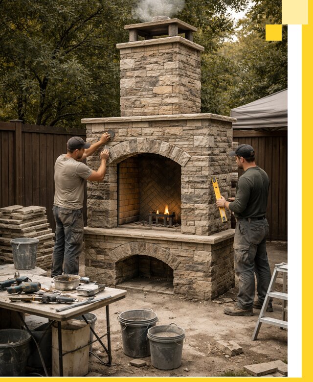 Проектирование и установка уличных каминов в Волгограде