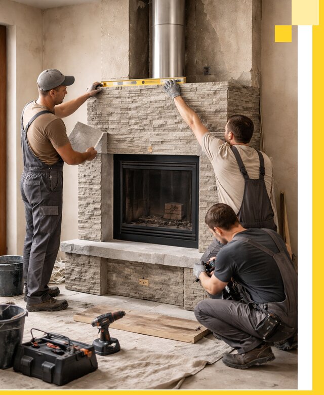 Профессиональный монтаж каминов под ключ в Волгограде для дома