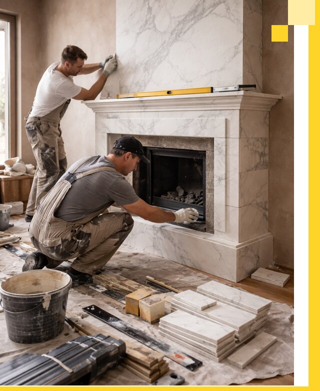 Отделка каминов в Волгограде качественные облицовочные работы