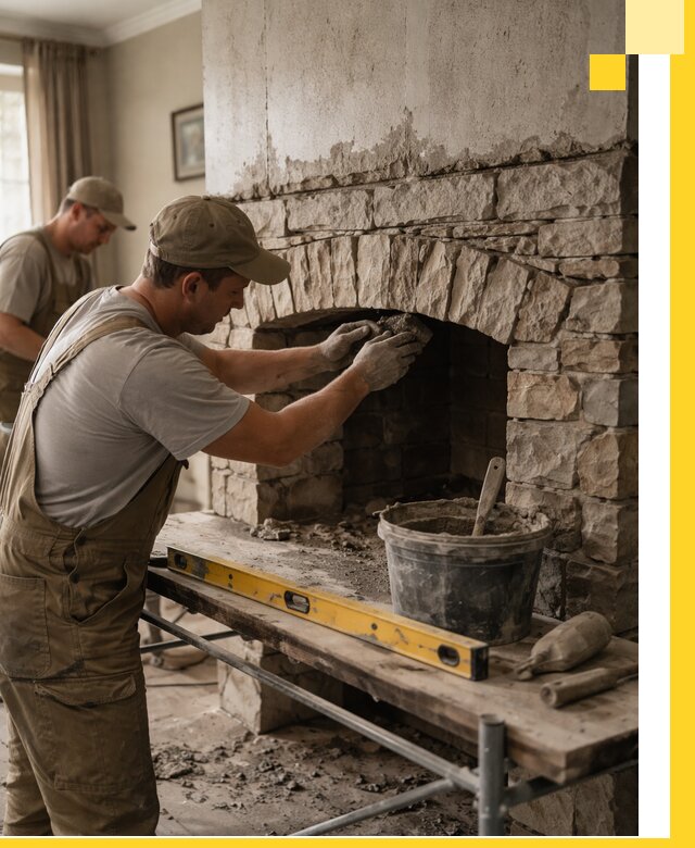 Изготовление каминов под ключ в Волгограде, монтаж и отделка