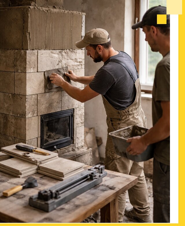 Профессиональная облицовка печей в Волгограде: керамика и камень