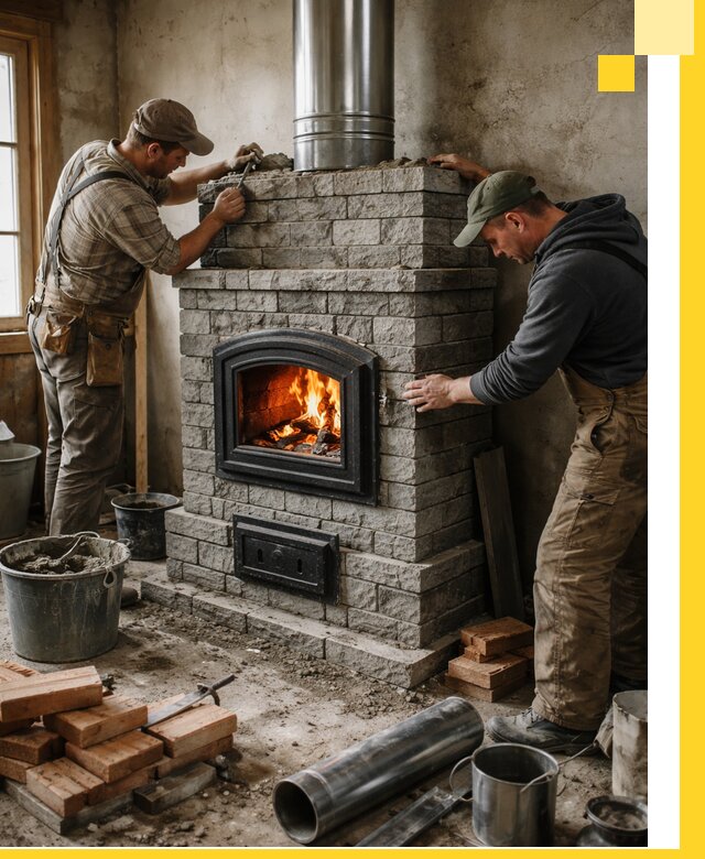 Производство, поставка и монтаж дровяных печей в Волгограде