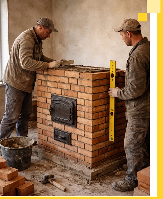 Отопительные печи под ключ в Волгограде, установка и сборка