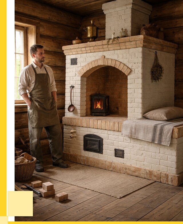 Русские печи с лежанкой под ключ в Волгограде от 155865 р. ЭриданВлг