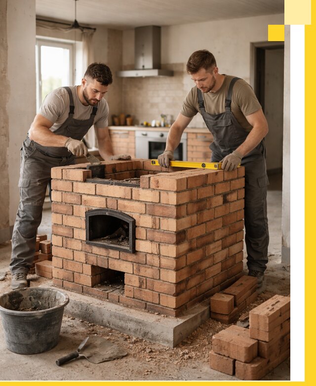 Установка и монтаж печей в частном доме в Волгограде под ключ