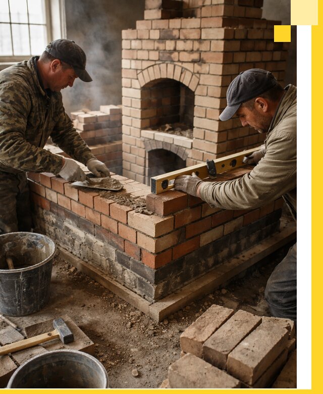 Изготовление и монтаж печей и каминов из кирпича в Волгограде