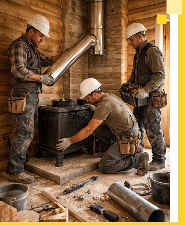 Профессиональный монтаж банных печей и дымоходов в Волгограде