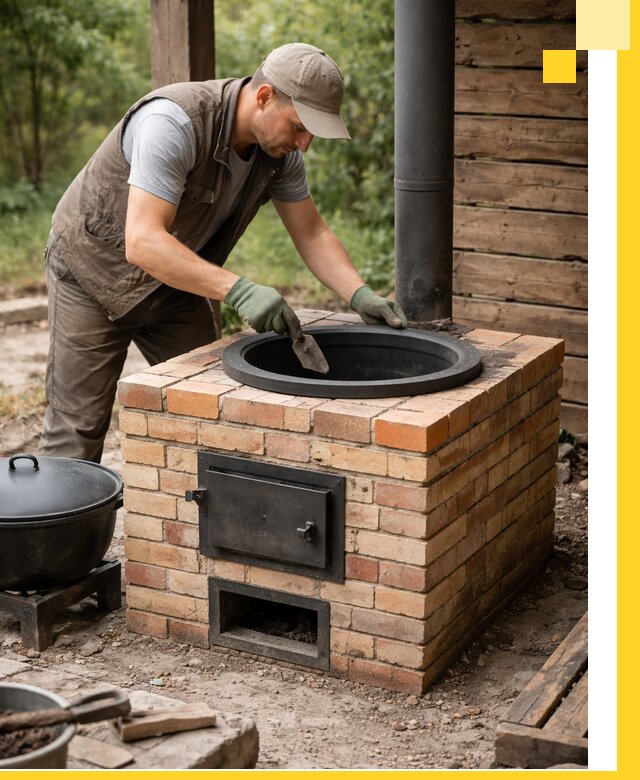 Изготовление и установка печей для казана в Волгограде под ключ