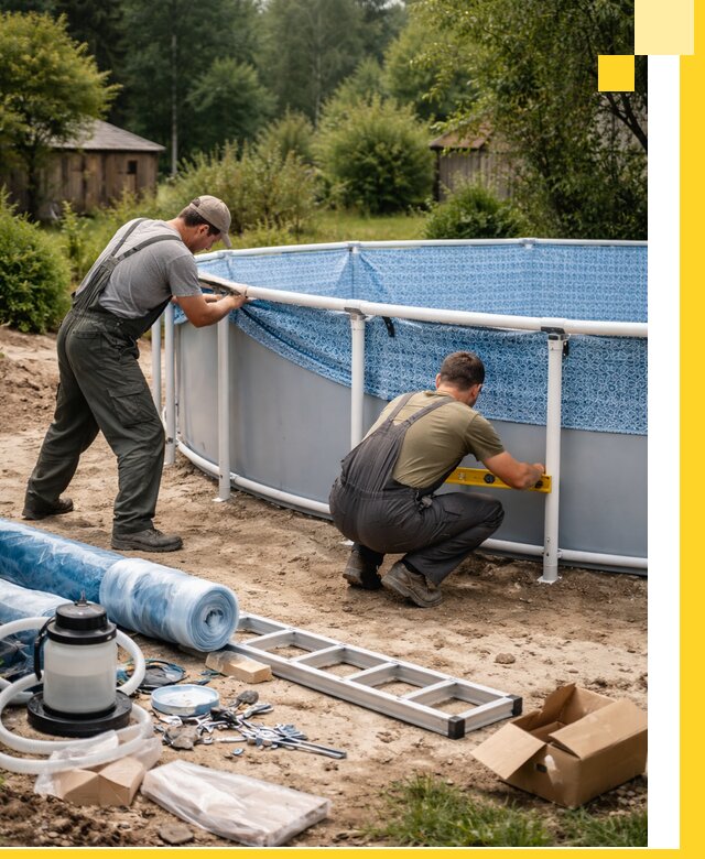 Установка и монтаж каркасных бассейнов в Волгограде под ключ