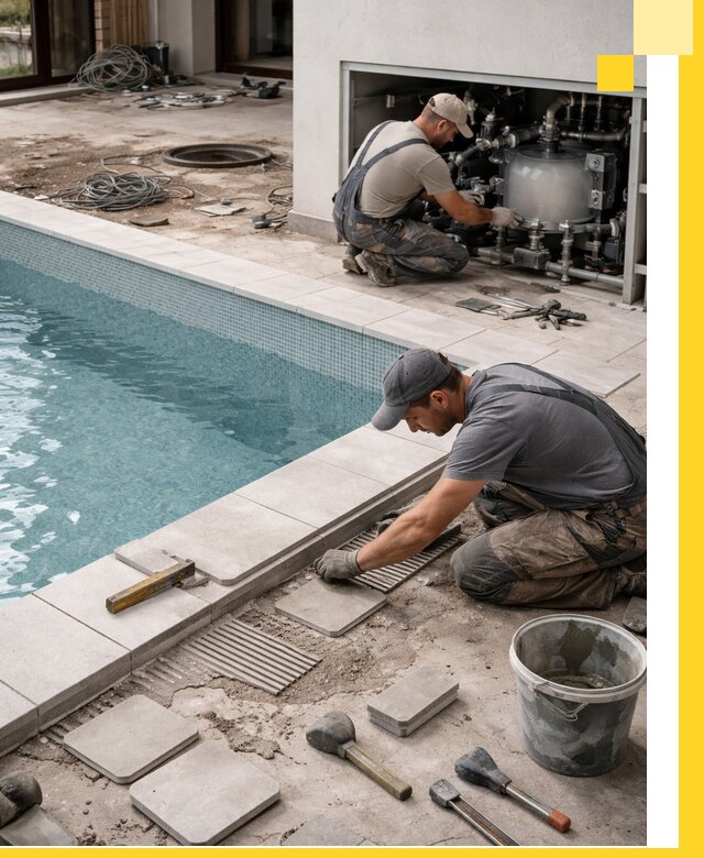 Строительство и монтаж бассейнов в коттедже в Волгограде