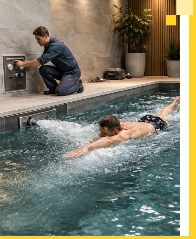 Проектирование и монтаж бассейнов с противотоком в Волгограде