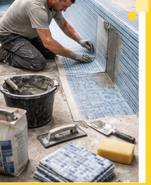 Укладка и ремонт мозаики для бассейнов под ключ в Волгограде