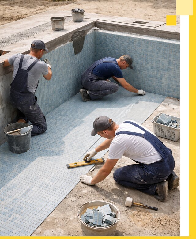 Укладка и установка плитки для бассейнов под ключ в Волгограде