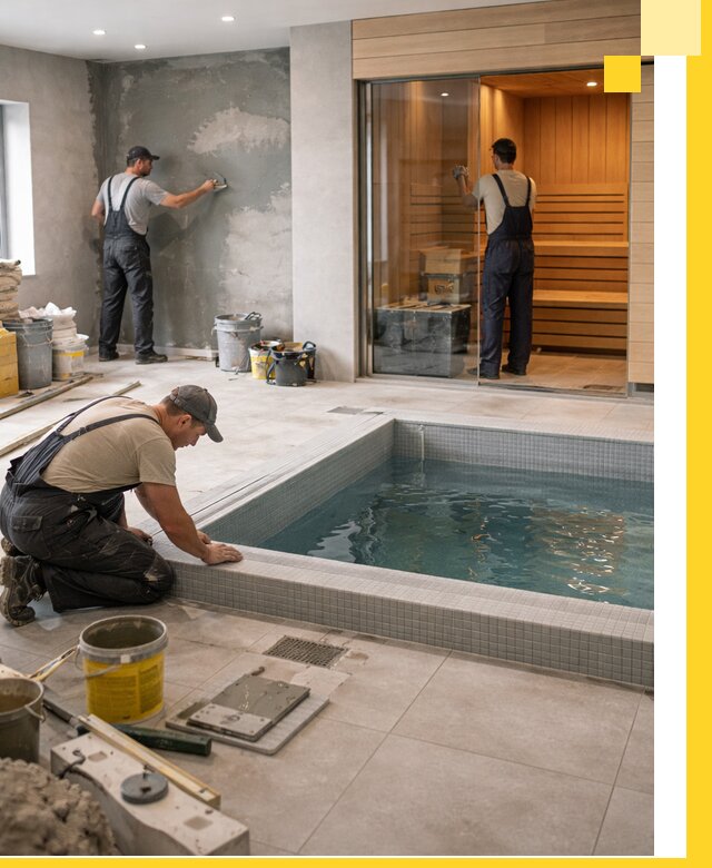 Проектирование и строительство сауны с бассейном в Волгограде