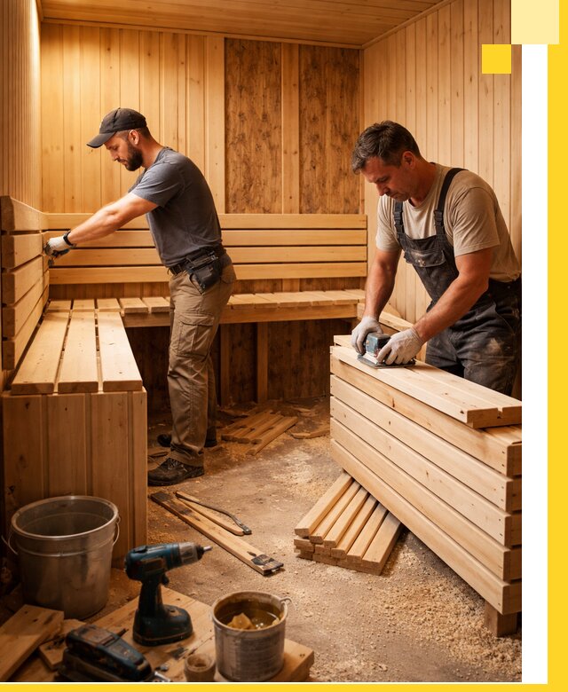 Профессиональный комплексный ремонт саун под ключ в Волгограде