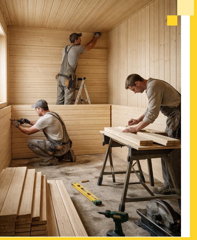 Обшивка саун в Волгограде из натуральной древесины под ключ