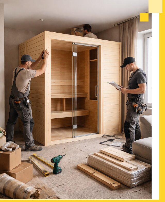 Установка и благоустройство саун в квартире в Волгограде