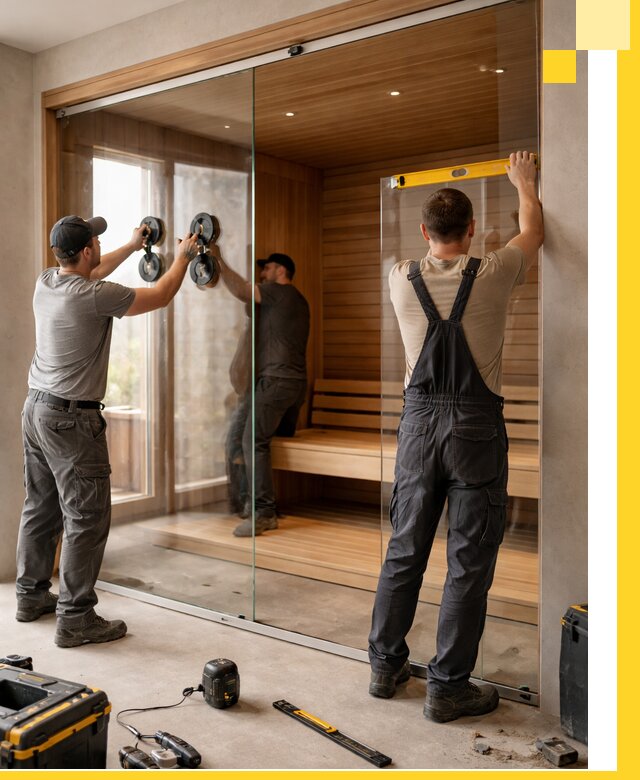 Производство и монтаж стеклянных саун под ключ в Волгограде