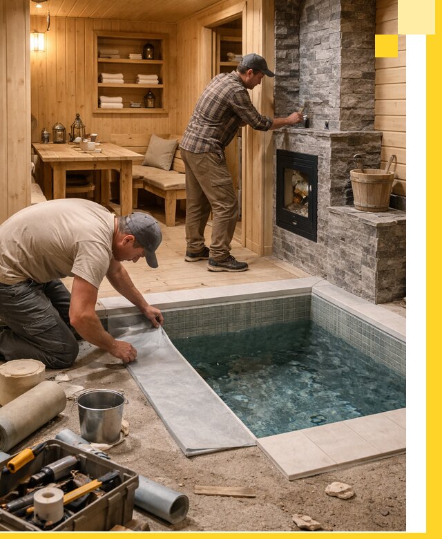 Строительство бань с комнатой отдыха под ключ в Волгограде