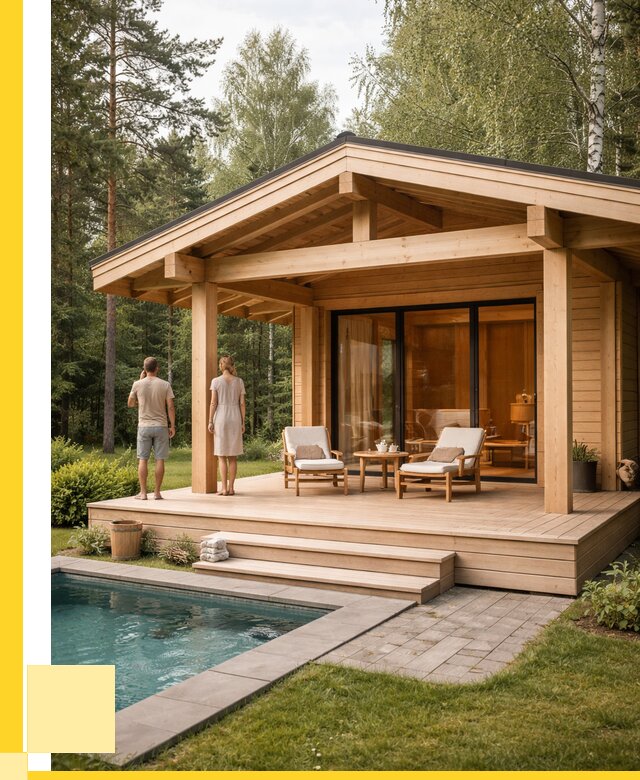 Бани с террасой под ключ в Волгограде от 623460 р. | ЭриданВлг