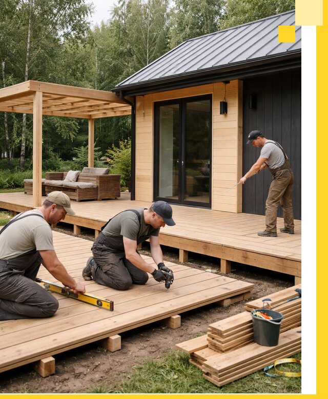 Строительство бань с террасой и бассейном под ключ в Волгограде