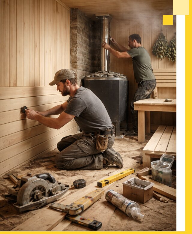 Полное строительство и оснащение парных под ключ в Волгограде