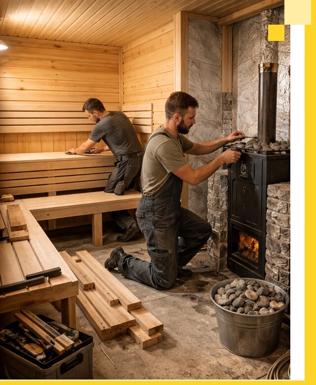 Дизайн и строительство интерьеров бань под ключ в Волгограде