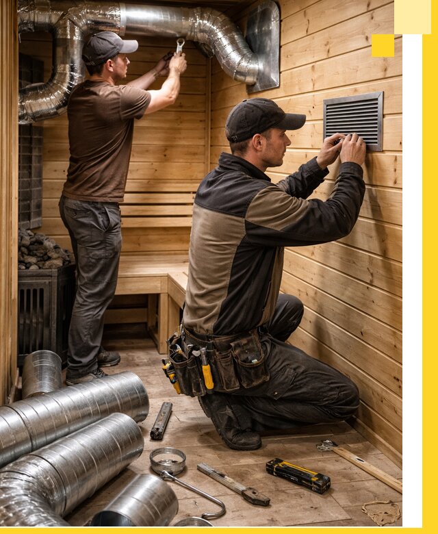 Проектирование и монтаж вентиляции бани в Волгограде под ключ