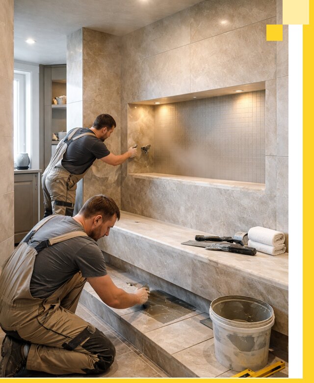 Профессиональное строительство хамама в квартире в Волгограде