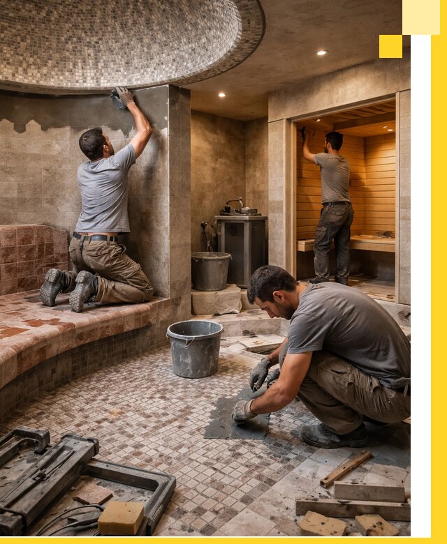 Проект и строительство хамама бани и сауны под ключ в Волгограде