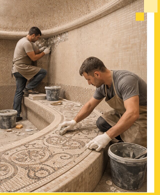 Плитка для хамама в Волгограде, укладка, подбор и поставка