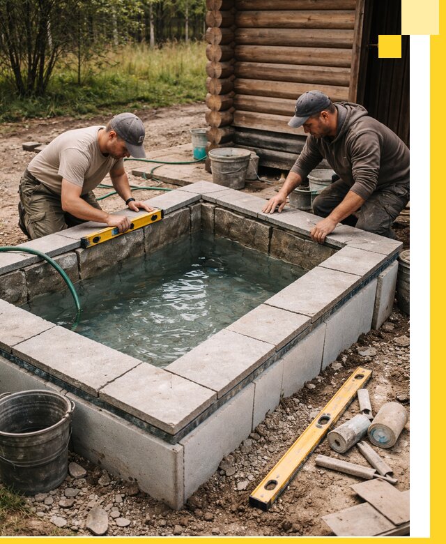 Изготовление и установка холодных купелей под ключ в Волгограде